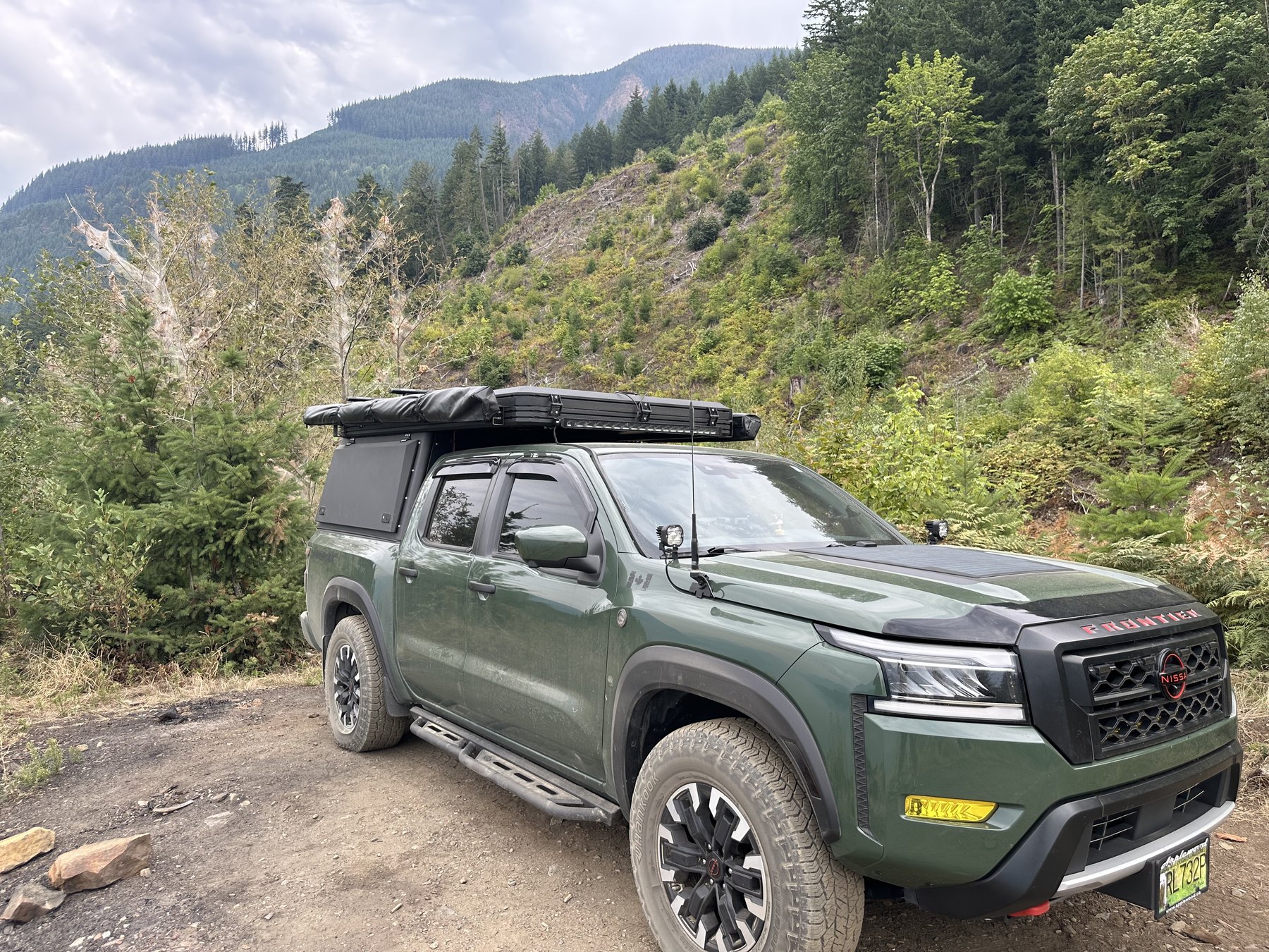 Side profile of the Frontier at a mountain viewpoint