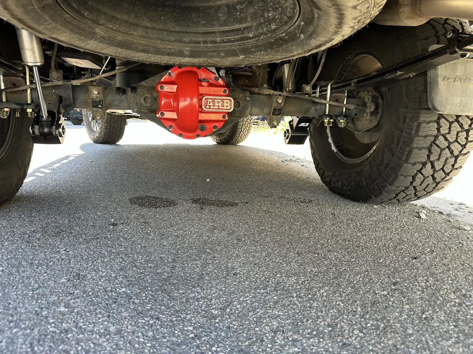 ARB differential cover installed under the Frontier
