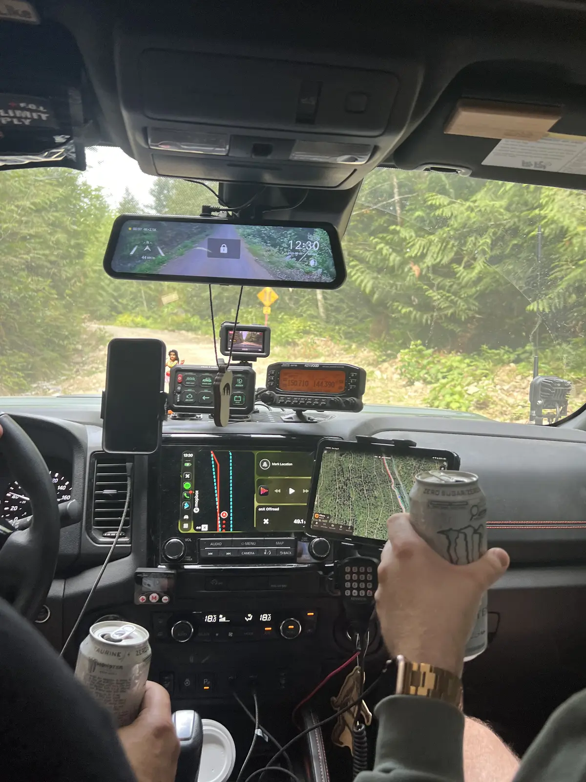 Amateur radio and navigation equipment inside the Frontier