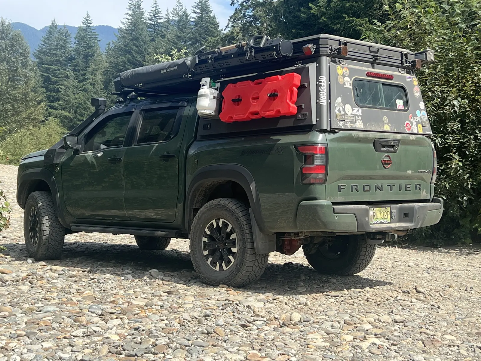 Frontier build photographed from the rear three-quarter view