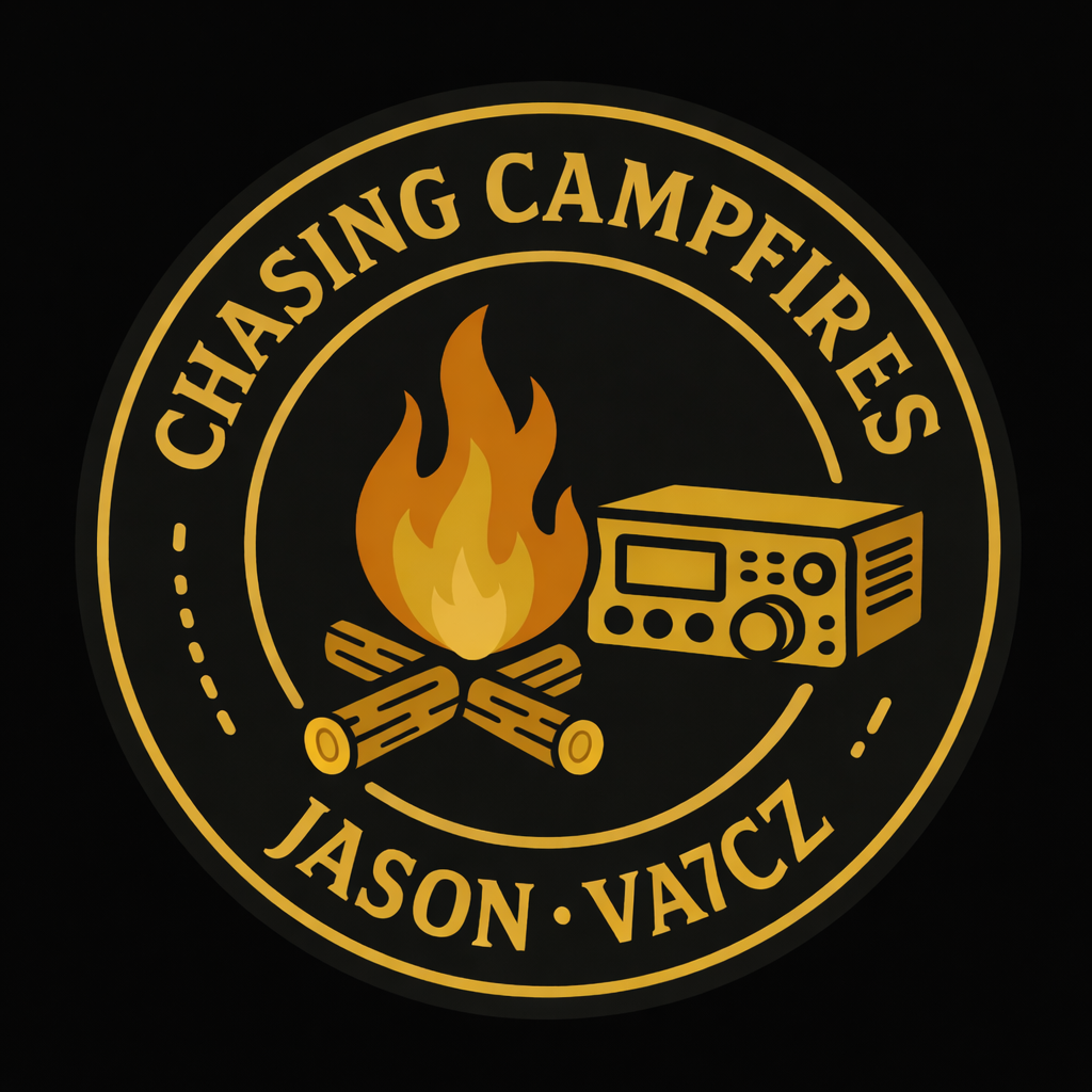 Chasing Campfires ham radio logo